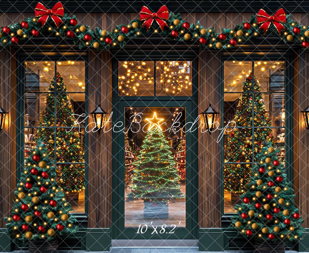 Kate Weihnachten Girlande Weihnachtsbaum Lichter Hintergrund Entworfen von Mini MakeBelieve - Kate Backdrop.de