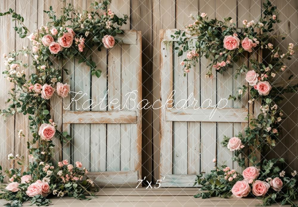⚡Blitzangebote #3-Kate Hochzeit Fenster Rosen Pastell Hintergrund Entworfen von Patty Roberts - Kate Backdrop.de
