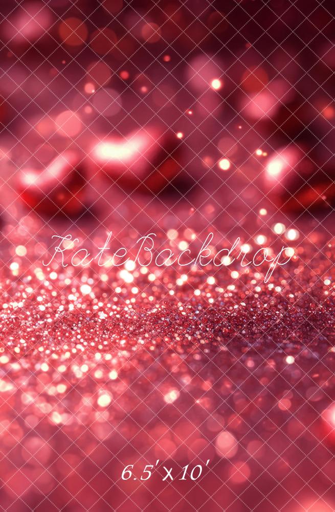 Kate Abstrakt Glitzer Bokeh Rot Fleece Hintergrund Entworfen von Emetselch