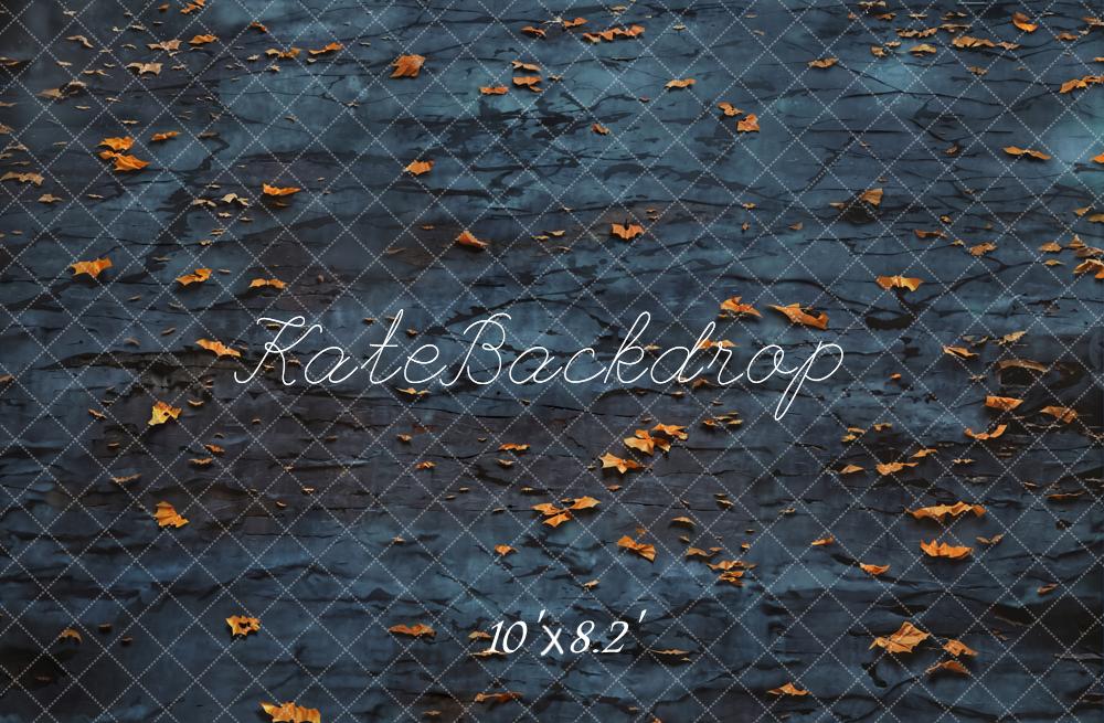 Kate Herbst Blätter Boden Dunkel Hintergrund Entworfen von Kate Image