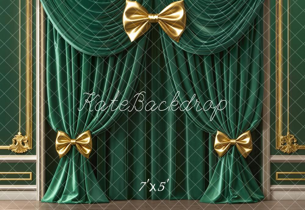 Kate Bühne Grüner Vorhang Gold Hintergrund Entworfen von Emetselch - Kate Backdrop.de