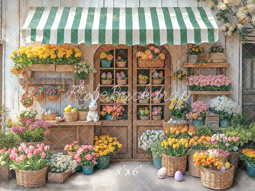 Kate Ostern Blumen Markt Frühlingsfarben Fleece Hintergrund Entworfen von Emetselch