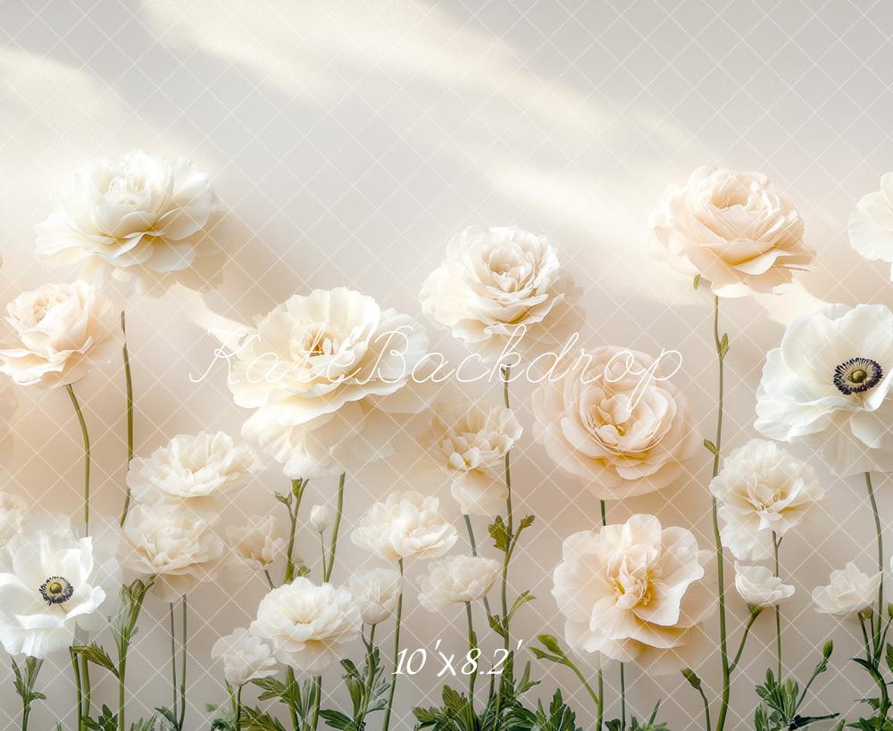 Kate Blume Creme Pastell Hintergrund Entworfen von Mini MakeBelieve - Kate Backdrop.de