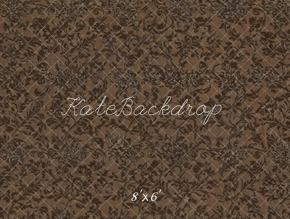 Kate Abstrakt Blumen Braun Vintage Hintergrund Entworfen von Kate Image - Kate Backdrop.de