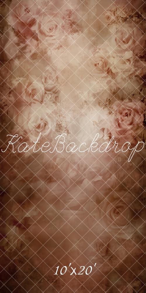 Kate Vintage Rosen Blumen Braun Hintergrund Entworfen von Emetselch - Kate Backdrop.de