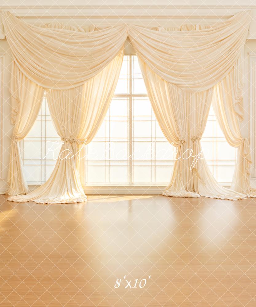 Kate Eleganz Fenster Gardinen Beige Hintergrund Entworfen von Emetselch - Kate Backdrop.de