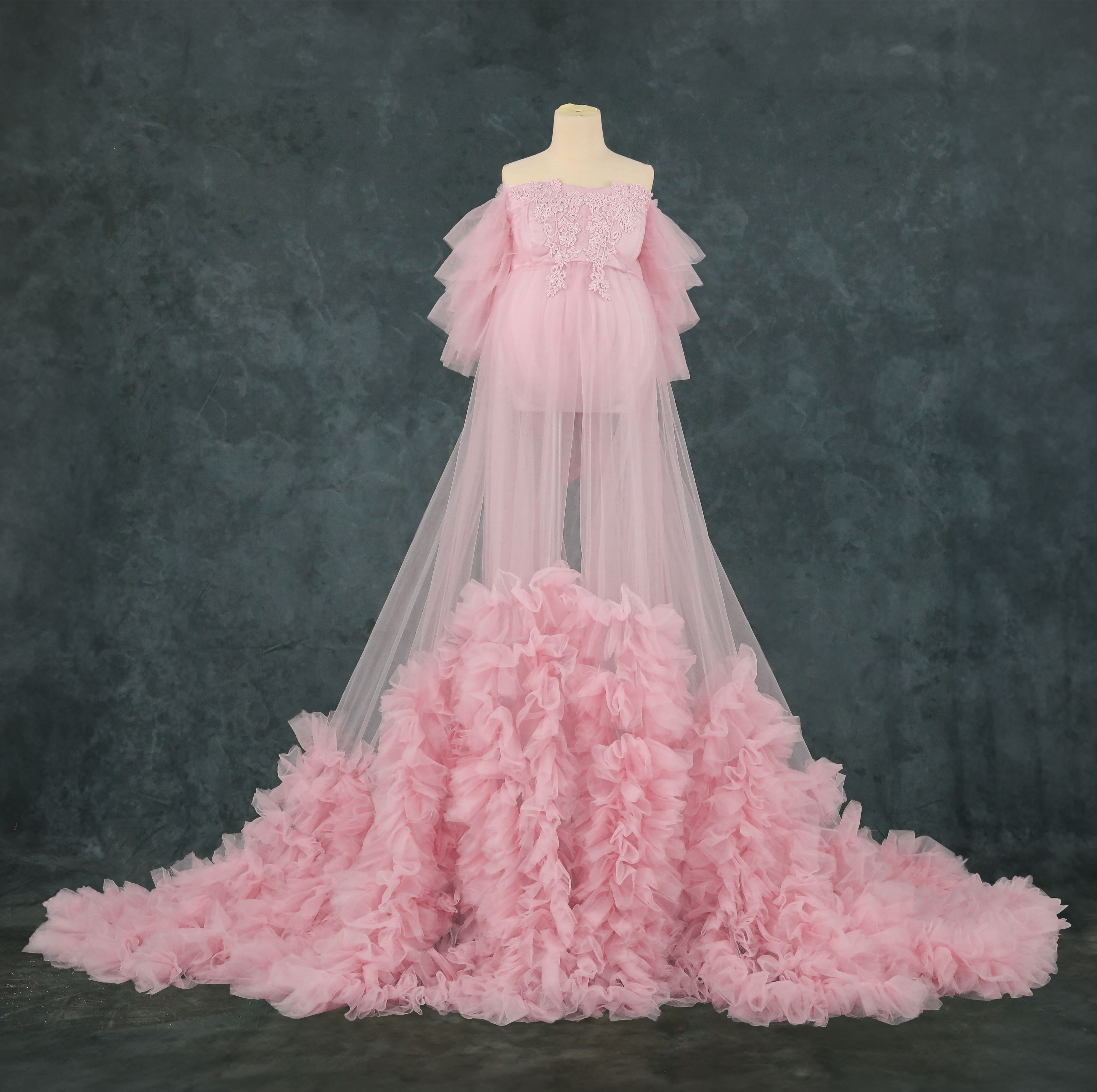 Kate Mesh Ein-Schulter-Fotokleid Schwangerschaftsporträt-Kleid