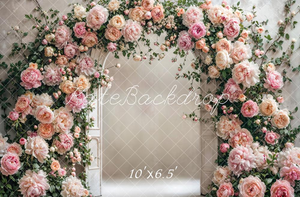Kate Hochzeit Blumen Bogen Romantisch Fleece Hintergrund Entworfen von Emetselch