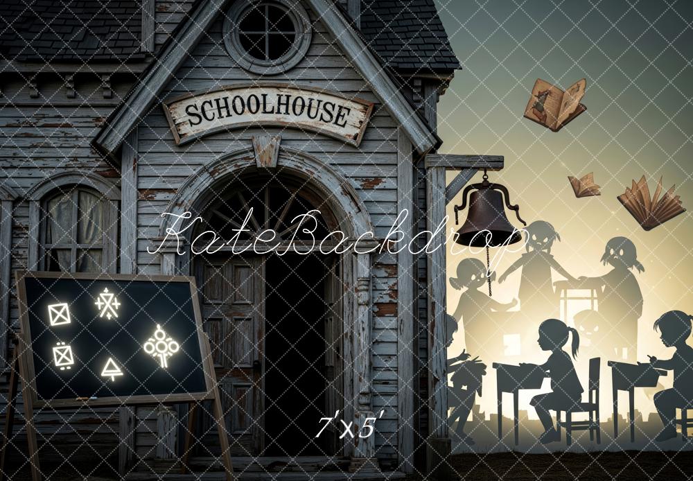 Kate Zurück Zur Schule Schulhaus Schultafel Vintage Hintergrund Entworfen von Patty Roberts