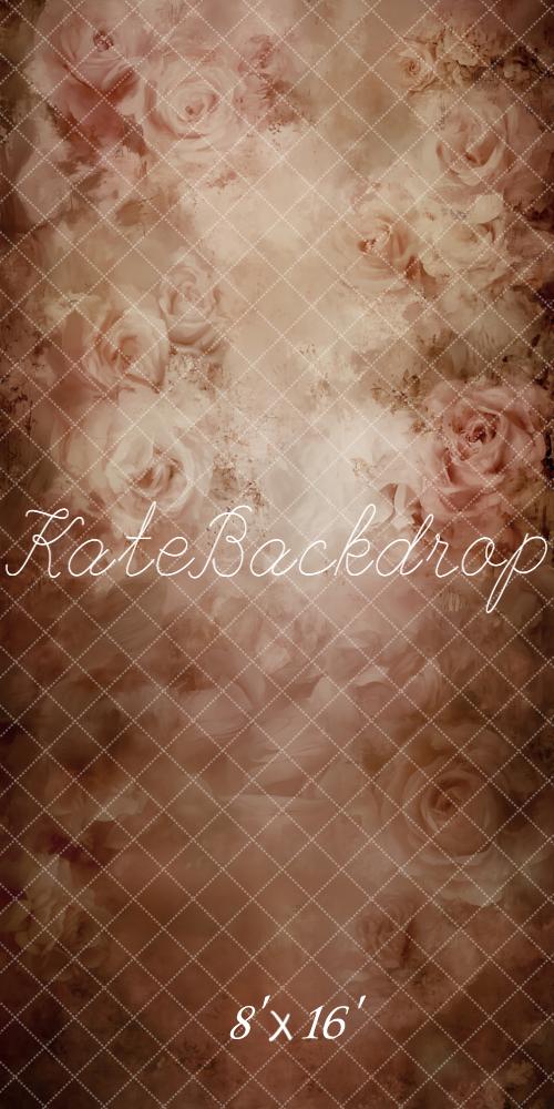 Kate Kombi Vintage Rosen Blumen Braun Hintergrund Entworfen von Emetselch - Kate Backdrop.de