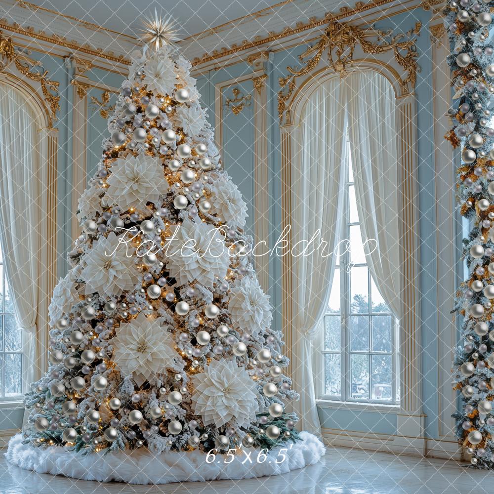 Kate Weihnachten Weißer Baum Prunkvoll Hintergrund Entworfen von Mini MakeBelieve - Kate Backdrop.de
