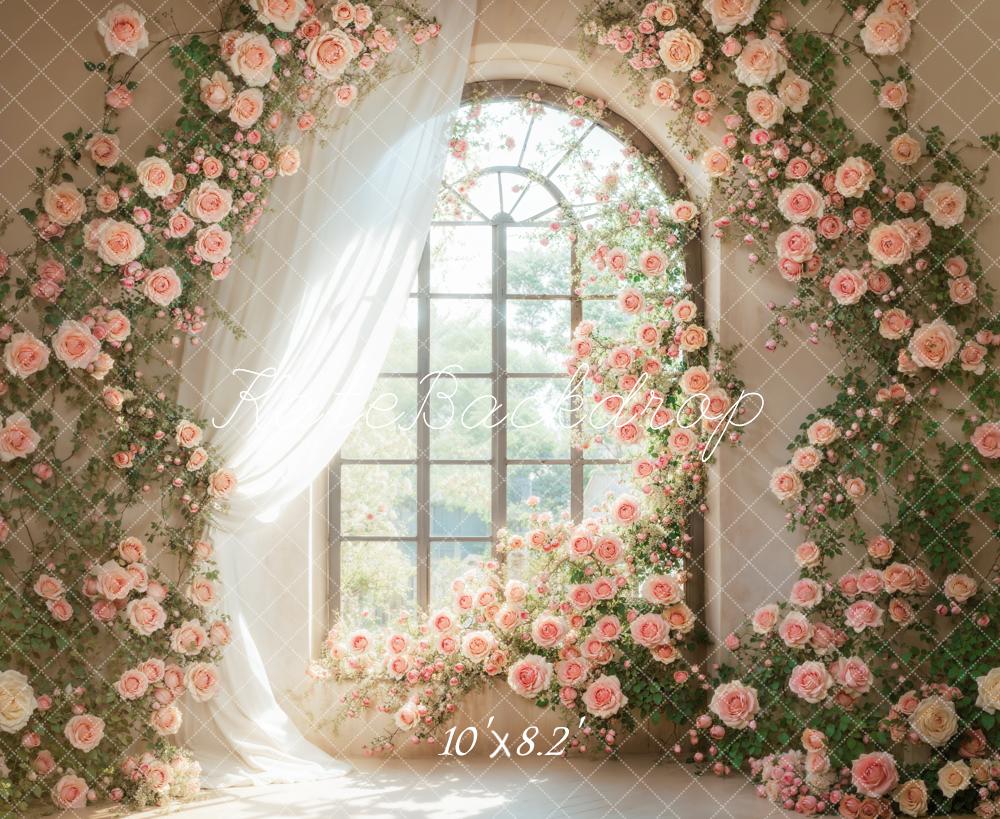 Kate Hochzeit Fenster Rosen Romantisch Hintergrund Entworfen von Emetselch