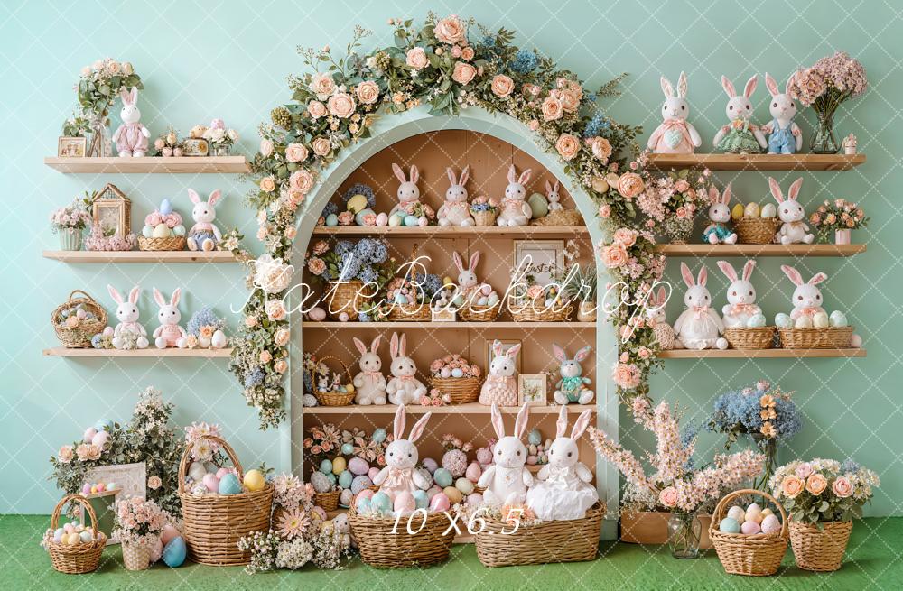 Kate Ostern Hase Eier Blumen Pastell Hintergrund Entworfen von Emetselch