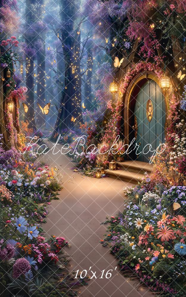 Kate Kombi Märchenwald Blumen Schmetterlinge Magisch Hintergrund Entworfen von Emetselch