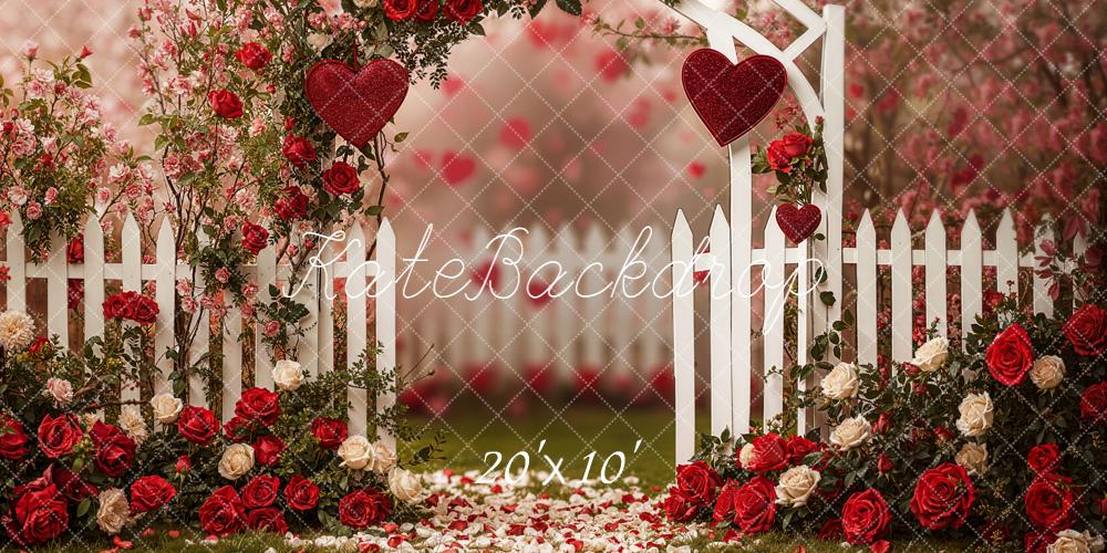 Kate Valentinstag Rosen Tor Bogen Rot Hintergrund Entworfen von Emetselch