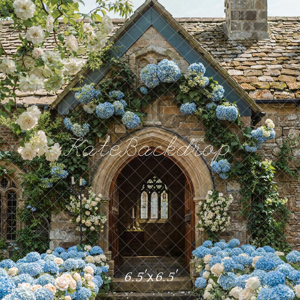 Kate Hochzeit Kirche Hortensien Vintage Hintergrund Entworfen von Emetselch