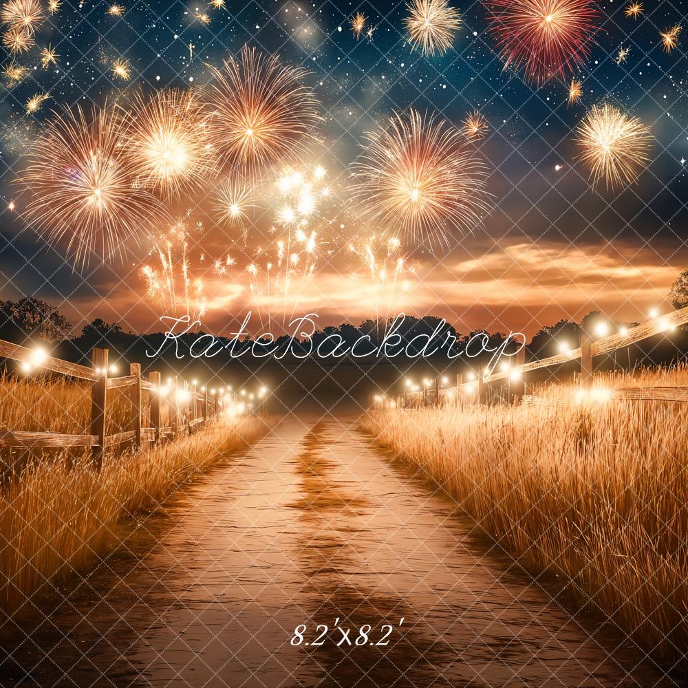 Kate Neujahr Feuerwerk Lichter Pfad Hintergrund Entworfen von Emetselch - Kate Backdrop.de