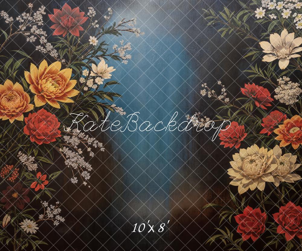 Kate Blumen Muster Vintage Hintergrund Entworfen von GQ - Kate Backdrop.de