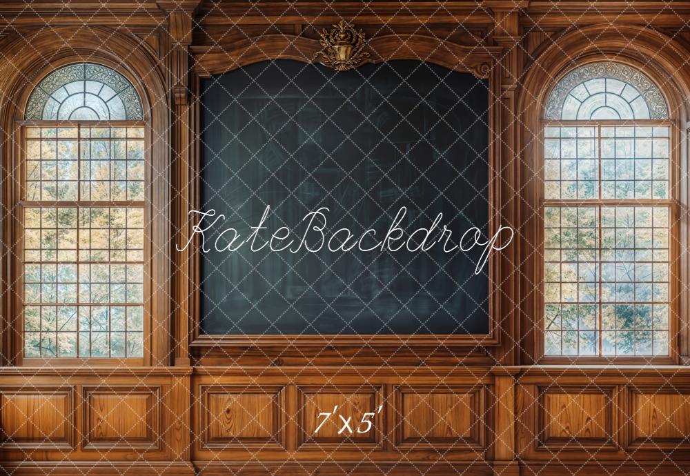 Kate Schule Tafel Holz Klassisch Hintergrund Entworfen von Emetselch - Kate Backdrop.de