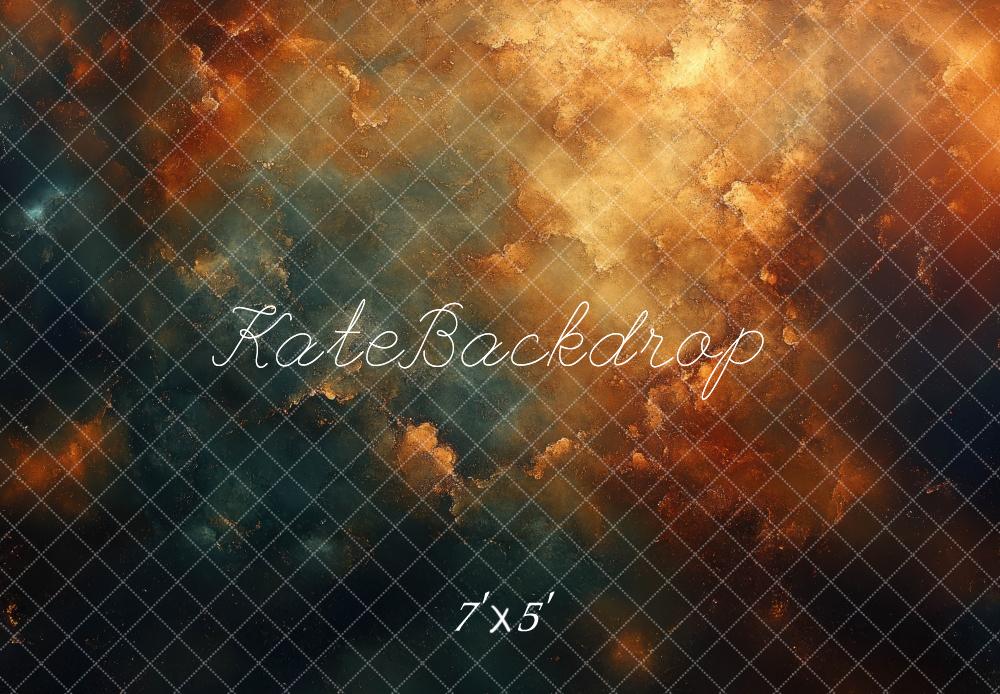 Kate Abstrakte Wolken Rauch Orange Hintergrund Entworfen von Mini MakeBelieve