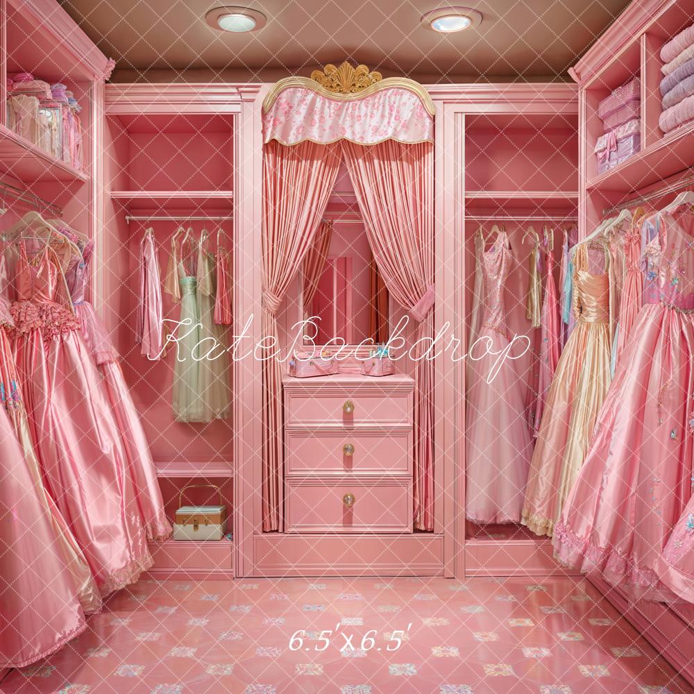 Kate Prinzessin Kleiderschrank Ballkleider Rosa Hintergrund Entworfen von Emetselch - Kate Backdrop.de