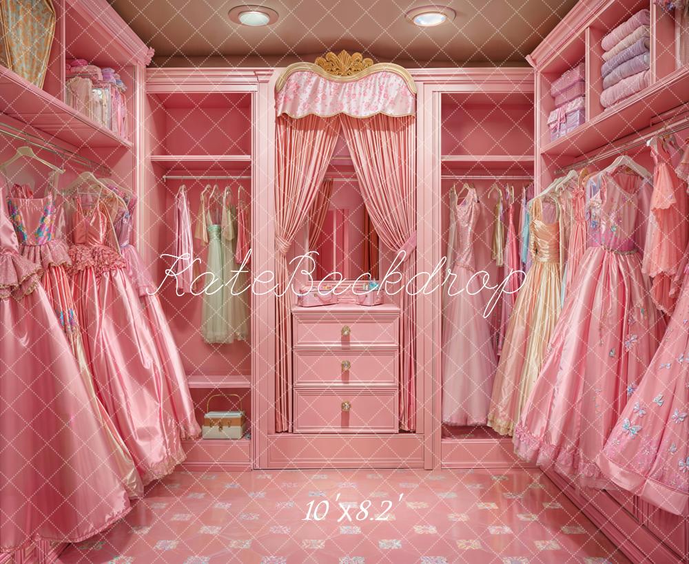 Kate Prinzessin Kleiderschrank Ballkleider Rosa Hintergrund Entworfen von Emetselch - Kate Backdrop.de