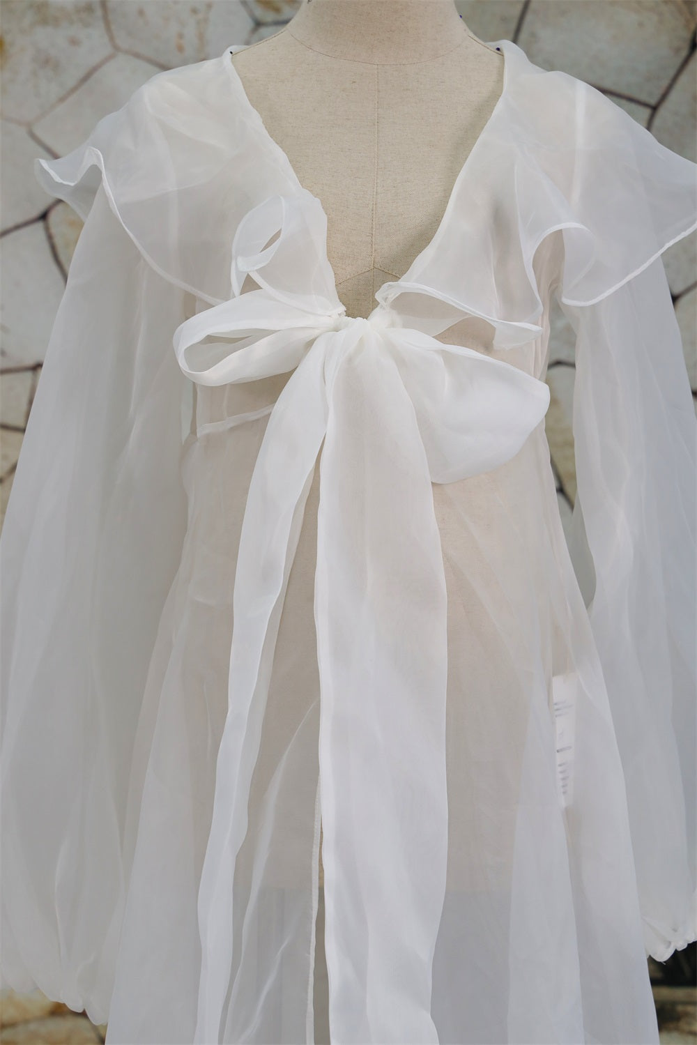 Kate Eugenia Ruffled Trailing Multi Color Maternity Photoshoot Dress - Kate Backdrop.de