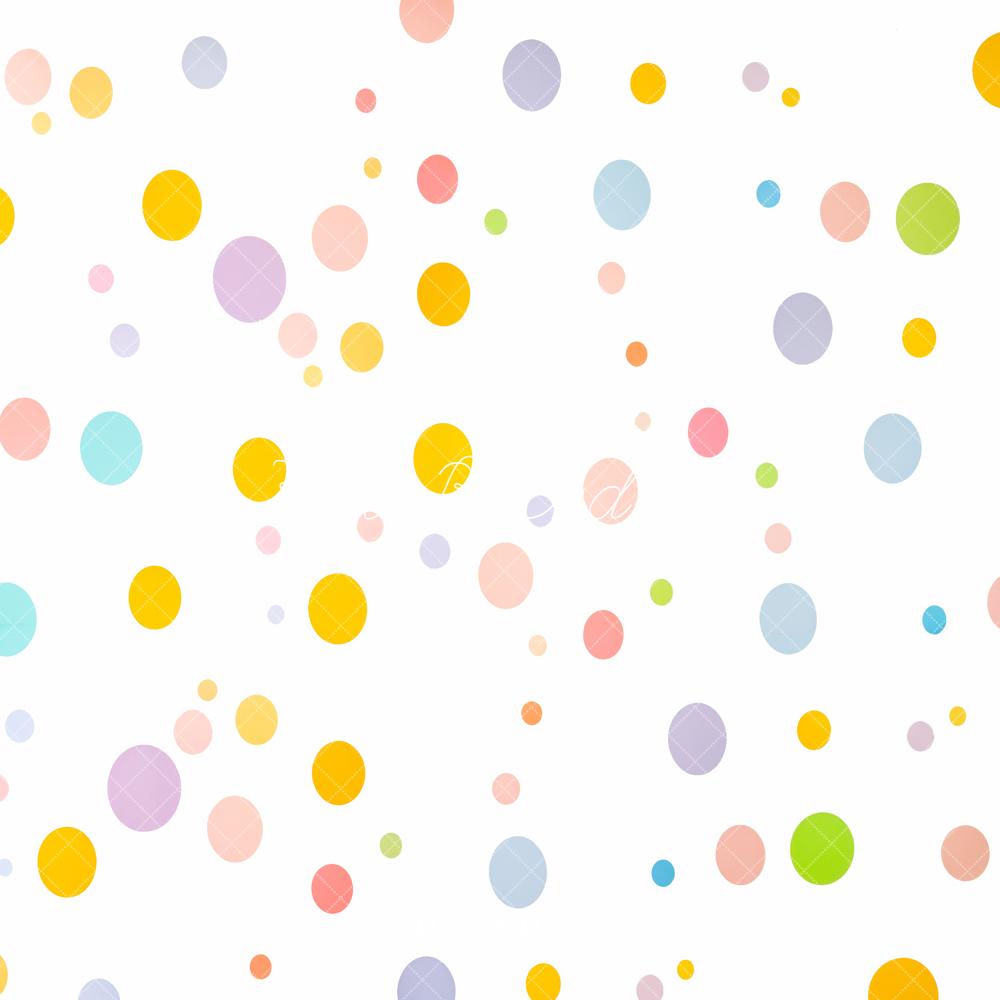 Kate Geburtstag Bunte Punkte Muster Hintergrund Entworfen von Emetselch - Kate Backdrop.de