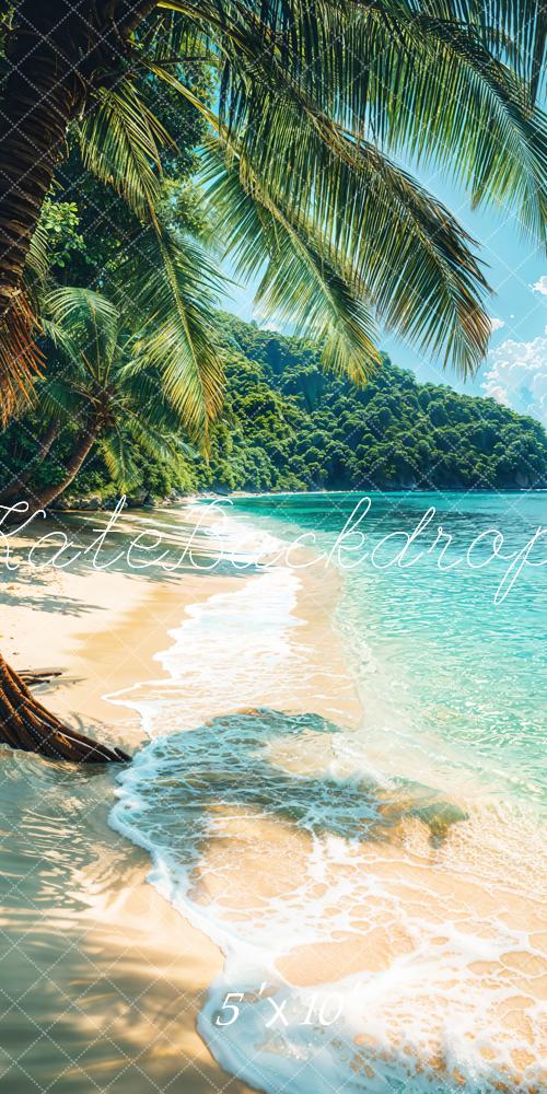 Kate Kombi Sommer Palmen Strand Türkis Hintergrund Entworfen von Emetselch