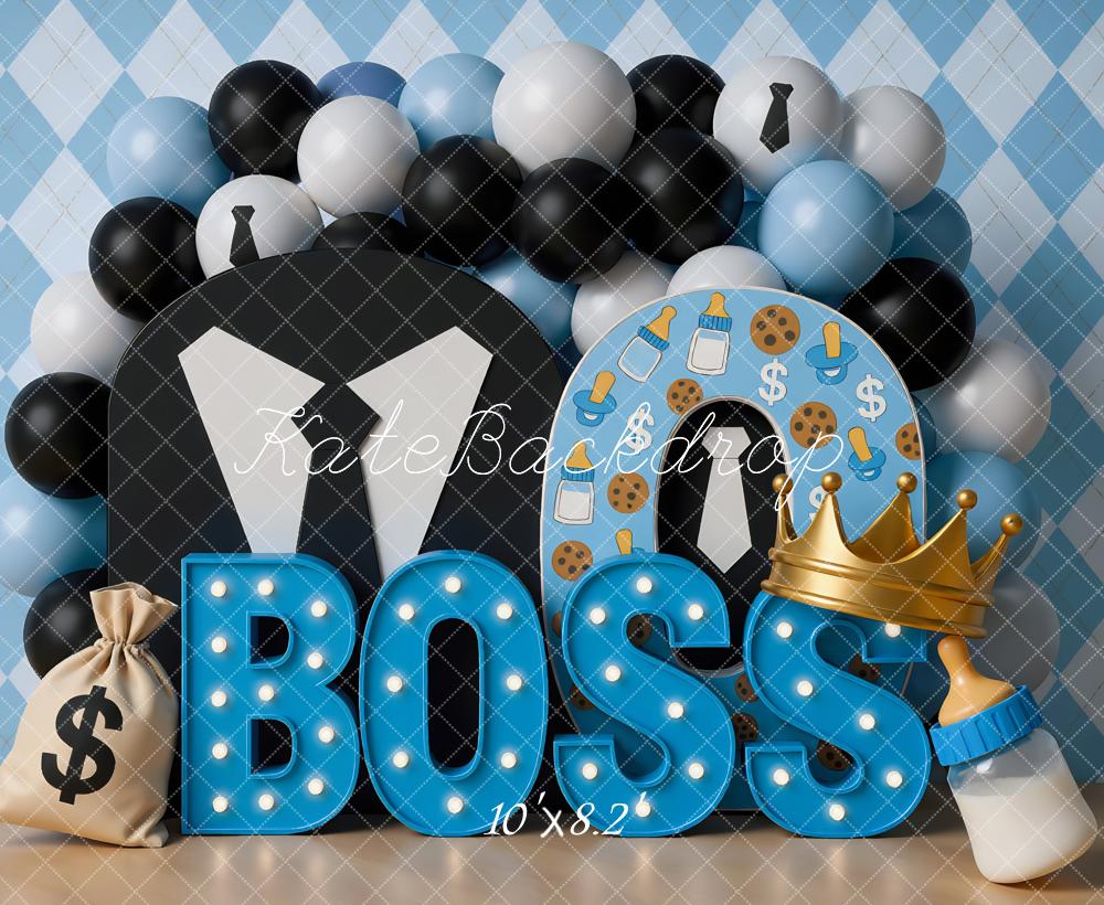 Kate Jungs Geburtstag Ballons Blau Hintergrund Entworfen von Mini MakeBelieve - Kate Backdrop.de