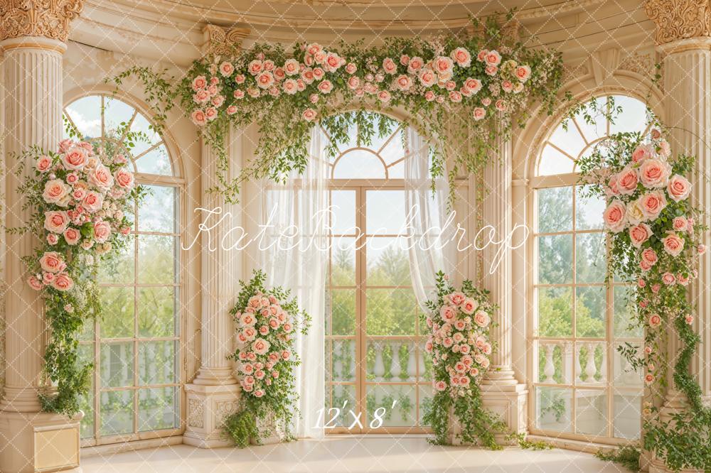 Kate Hochzeit Fenster Rosen Elegant Fleece Hintergrund Entworfen von Emetselch