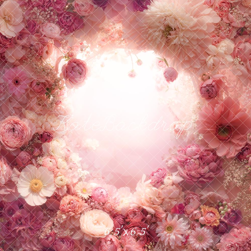 Kate Blume Kranz Pastellrosa Hintergrund Entworfen von Emetselch - Kate Backdrop.de