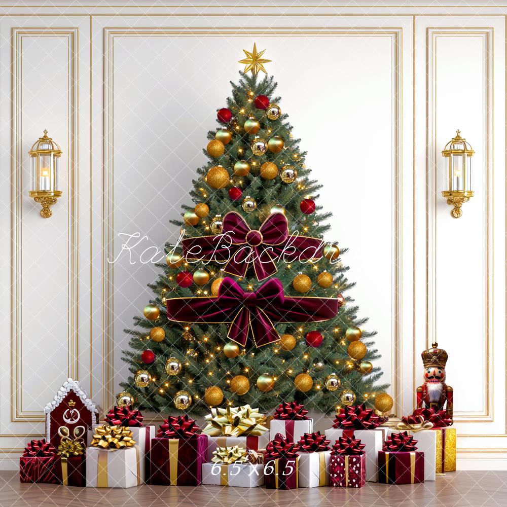 Kate Weihnachten Weihnachtsbaum Geschenke Elegant Hintergrund Entworfen von Mini MakeBelieve - Kate Backdrop.de