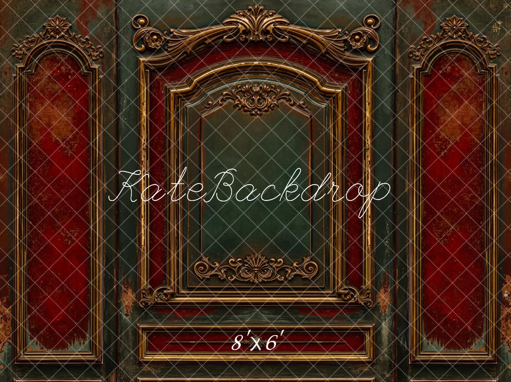 Kate Vintage Ornamente Wand Rot Fleece Hintergrund Entworfen von Emetselch - Kate Backdrop.de