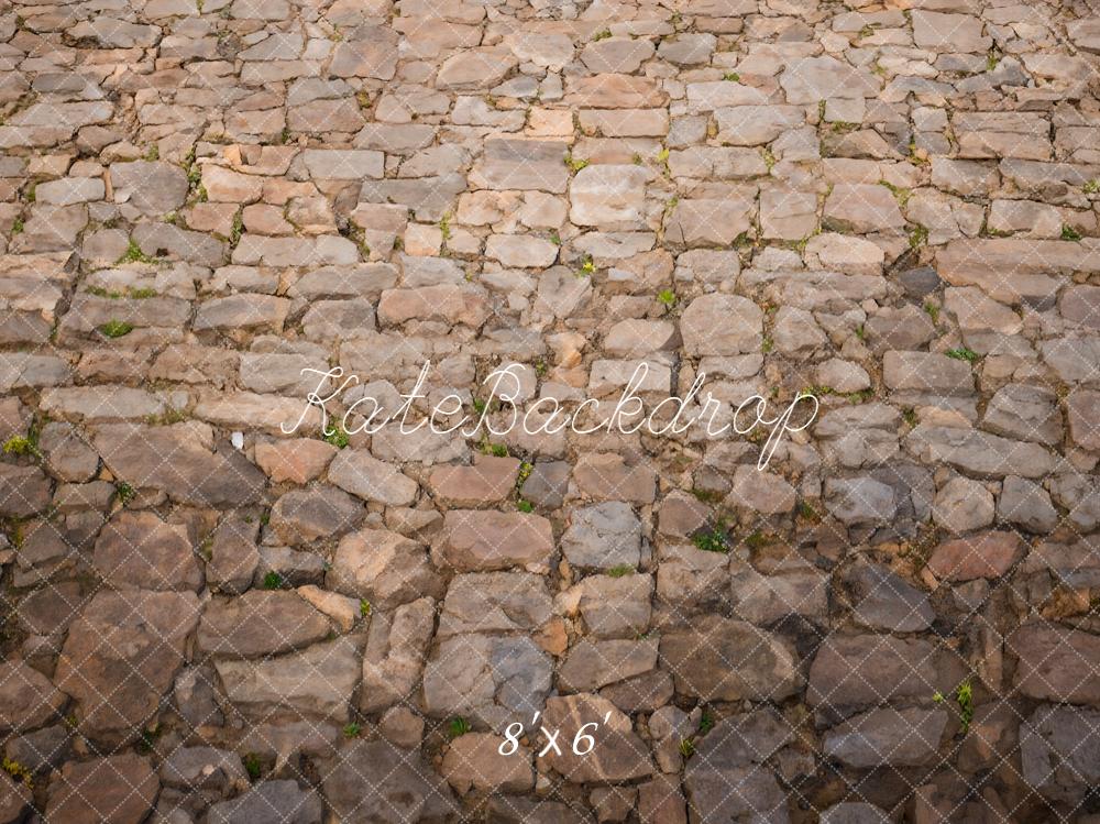 Kate Kopfsteinpflaster Stein Braun Hintergrund Entworfen von Emetselch - Kate Backdrop.de