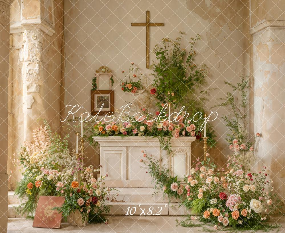 Kate Hochzeit Altar Blumen Romantisch Hintergrund Entworfen von Emetselch