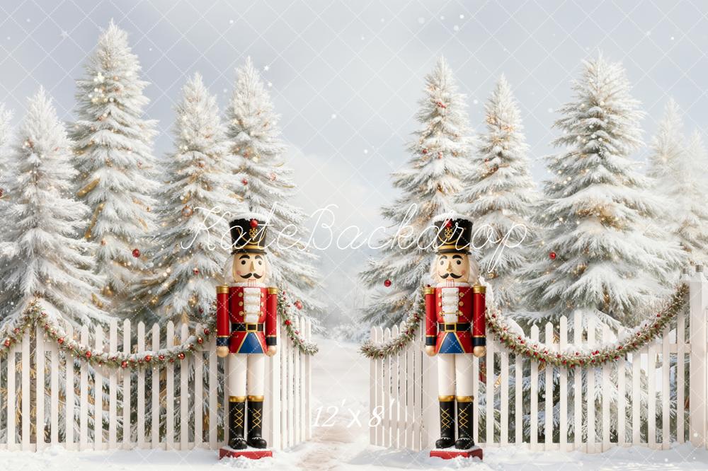Kate Weihnachten Nussknacker Schnee Wald Hintergrund Entworfen von Emetselch - Kate Backdrop.de