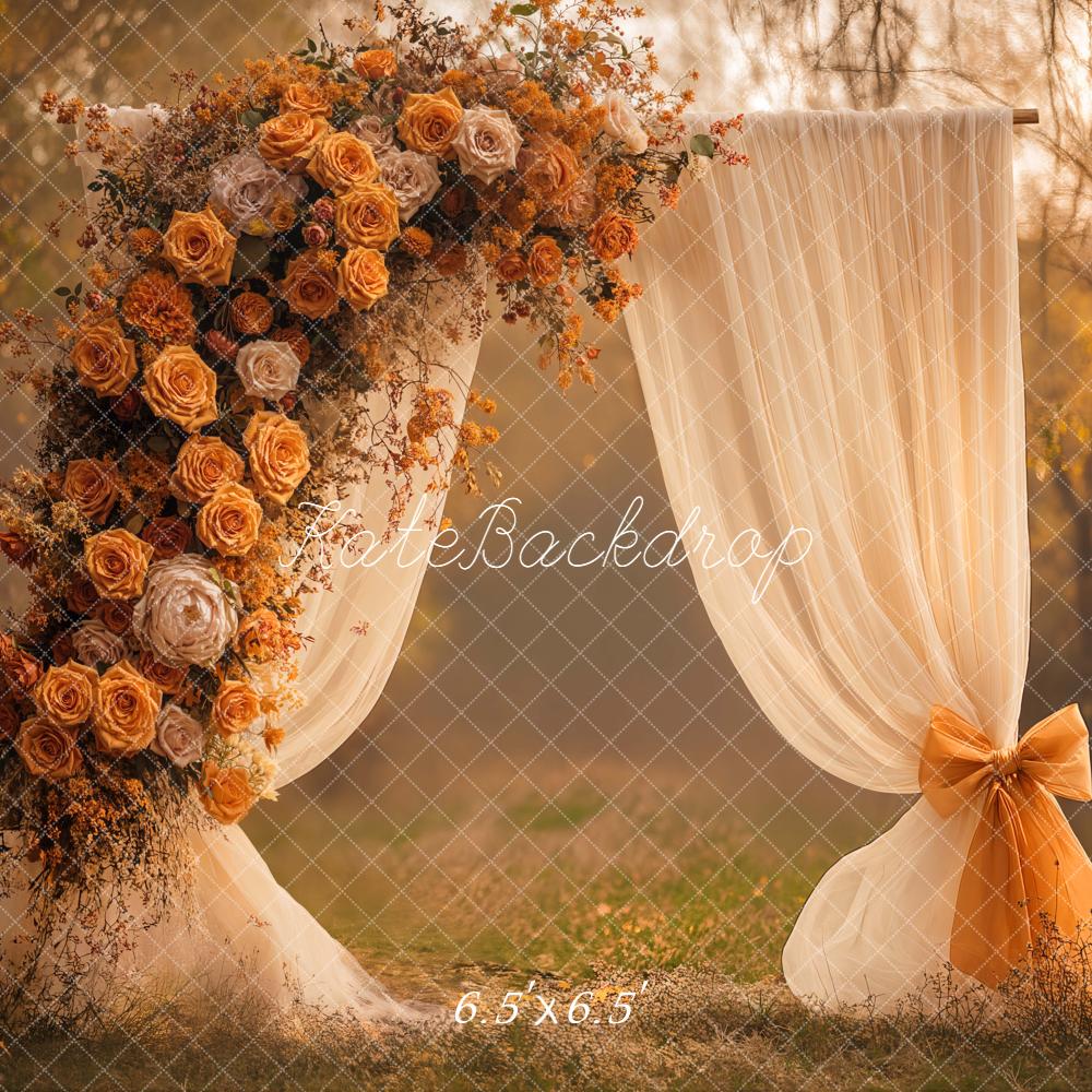 Kate Herbst Hochzeit Blumen Vorhang Hintergrund Entworfen von Emetselch - Kate Backdrop.de