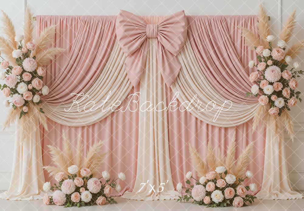 Kate Hochzeit Blumendekor Rosa Elegant Hintergrund Entworfen von Mini MakeBelieve