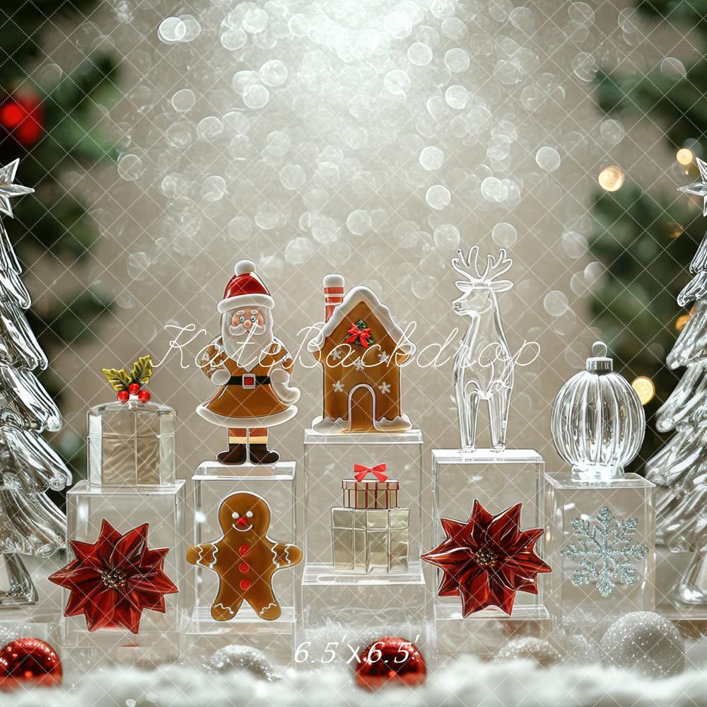 Kate Weihnachten Glasdeko Lebkuchen Bokeh Hintergrund Entworfen von Mini MakeBelieve - Kate Backdrop.de