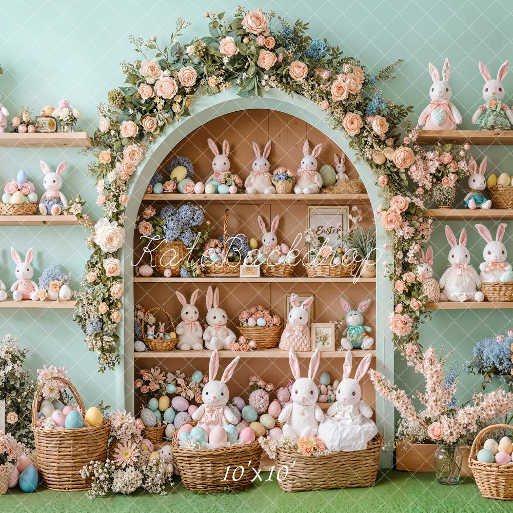 Kate Ostern Hase Eier Blumen Pastell Hintergrund Entworfen von Emetselch