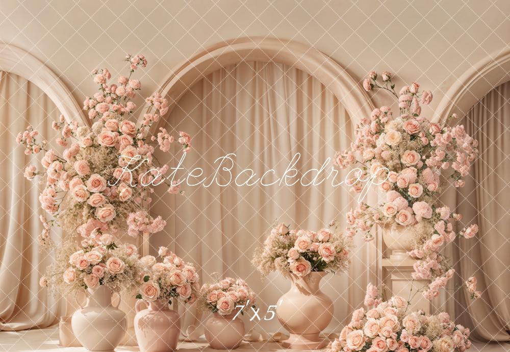 Kate Hochzeit Bögen Blumen Pastell Hintergrund Entworfen von Emetselch