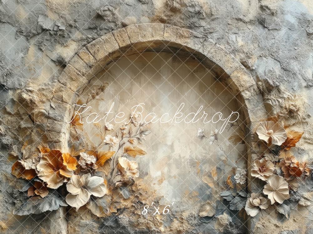 Kate Vintage Bogen Steinblumen Textur Hintergrund Entworfen von Mini MakeBelieve - Kate Backdrop.de