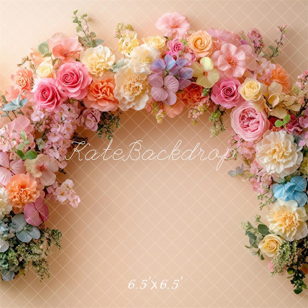 Kate Blumenbogen Blumen Pastell Romantisch Hintergrund Entworfen von Patty Roberts