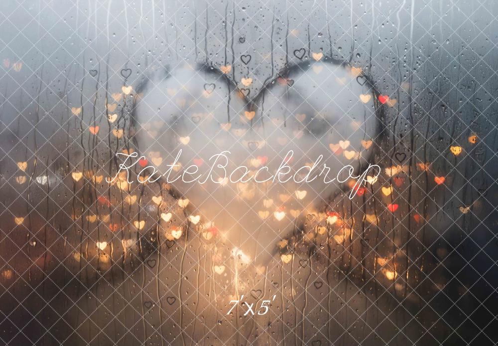 Kate Valentinstag Herz Regen Bokeh Hintergrund Entworfen von Mini MakeBelieve - Kate Backdrop.de
