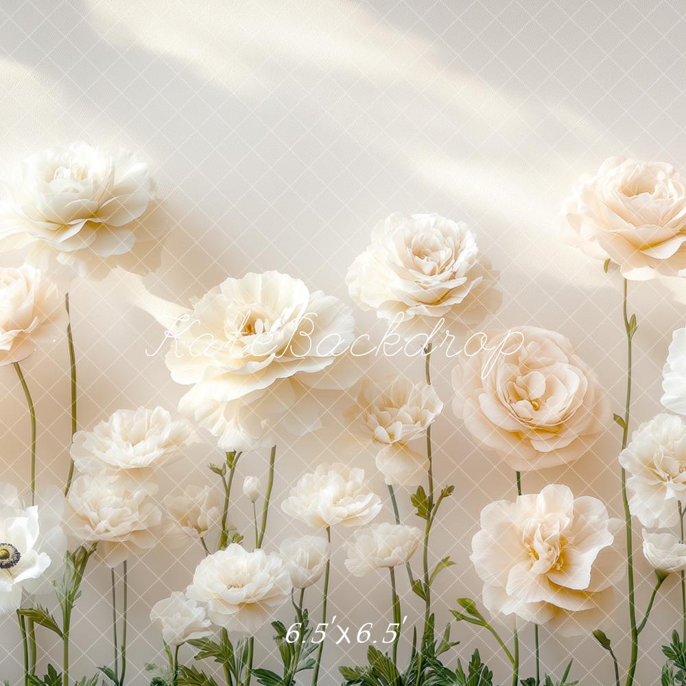 Kate Blume Creme Pastell Hintergrund Entworfen von Mini MakeBelieve - Kate Backdrop.de