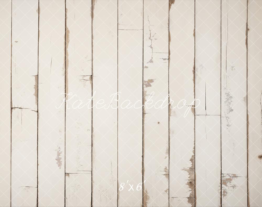 Kate Holz Bretter Shabby Weiß Fleece Hintergrund Entworfen von Emetselch