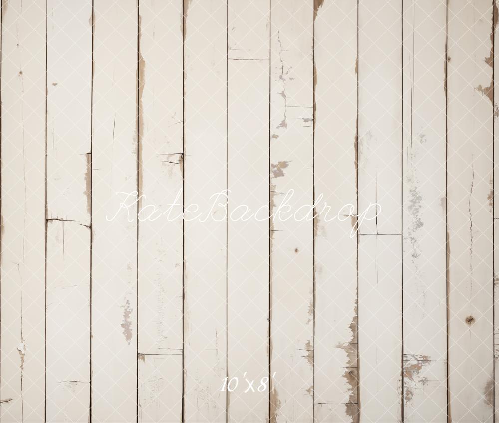 Kate Holz Bretter Shabby Weiß Fleece Hintergrund Entworfen von Emetselch
