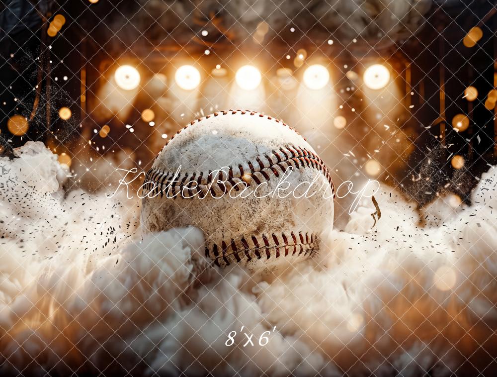 Kate Sport Baseball Ball Flutlichter Hintergrund Entworfen von Chain - Kate Backdrop.de