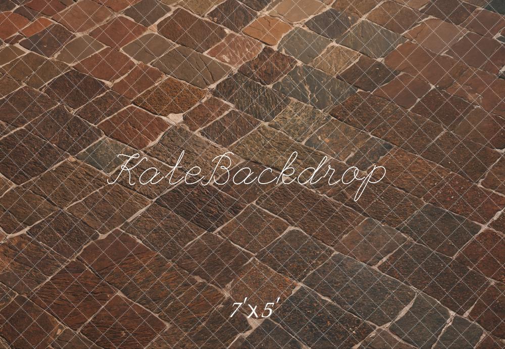Kate Kopfsteinpflaster Stein Textur Braun Hintergrund Entworfen von Kate Image - Kate Backdrop.de